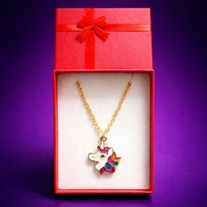 Unicorn Princess Glitter Necklace in Gift Box